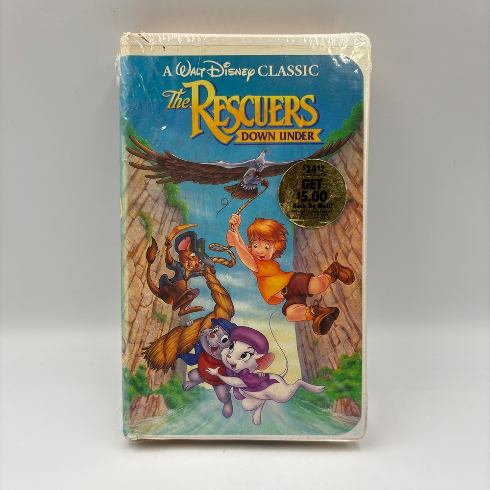 Disney The Rescuers Down Under VHS Movie Clamshell Case Vintage 1991 Good